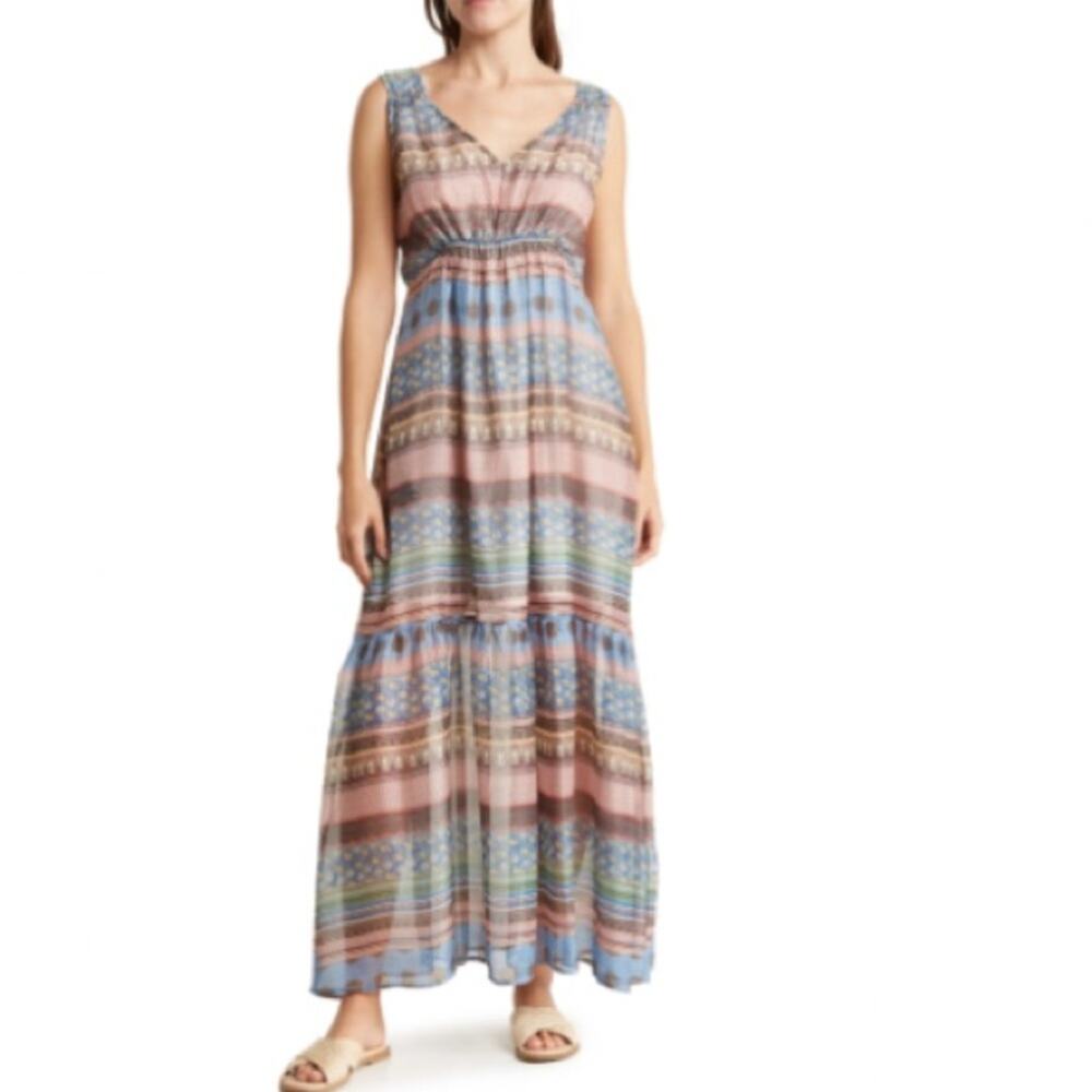 STITCHDROP Womens XL Lovina Bali Boho Maxi Dress NEW